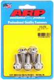 Kit de pernos de acero inoxidable para productos de carreras de autos - 12 puntos (5) 3/8-16 x 0,750