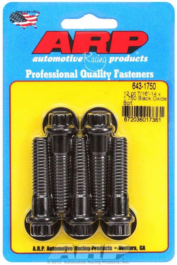 Auto Racing Products Bolt Kit - 12pt. (5) 7/16-14 x 1.750