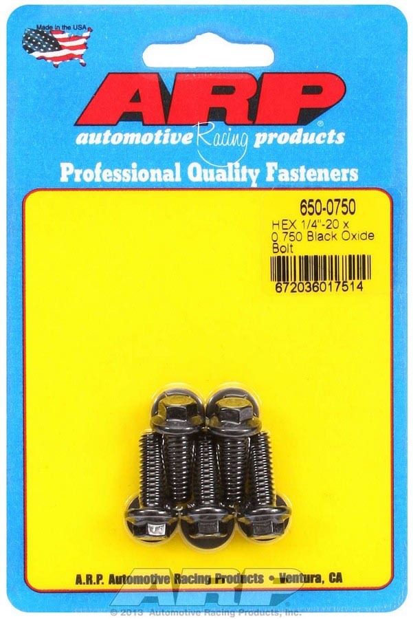 Auto Racing Products Bolt Kit - 6pt. (5) 1/4-20 x .750