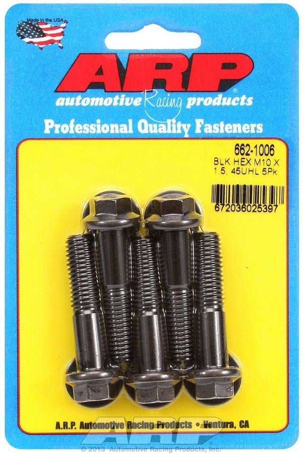 Kit de pernos para productos de carreras de autos: 6 piezas (5) de 10 mm x 1,5 x 45 mm