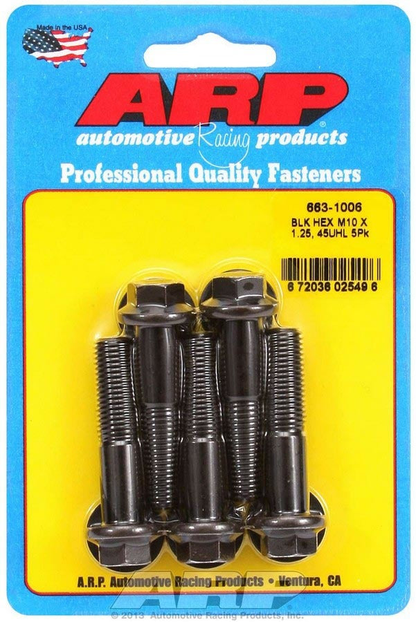 Kit de pernos para productos de carreras de autos: 6 piezas, paquete de 5, 10 mm x 1,25 x 45 mm