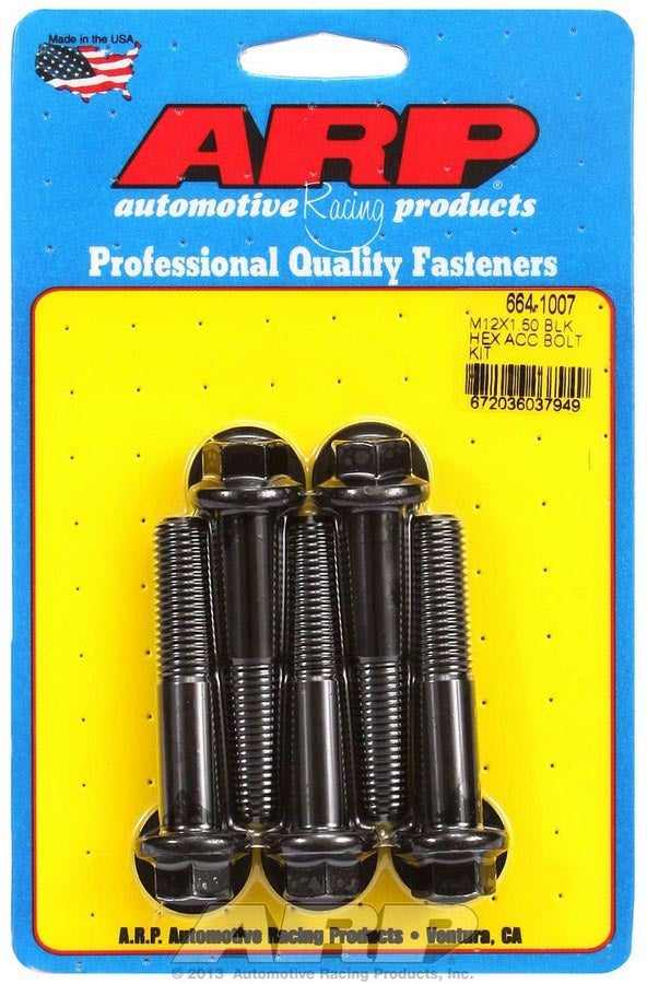Auto Racing Products Bolt Kit - 6pt. (5) 12mm x 1.5 x 60mm