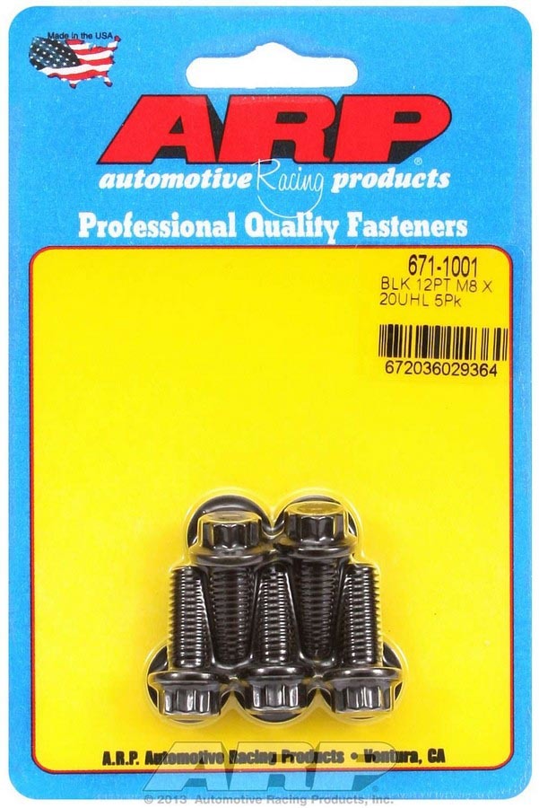 Kit de pernos para productos de carreras de autos: 12 puntos (5) 8 mm x 1,25 x 20 mm