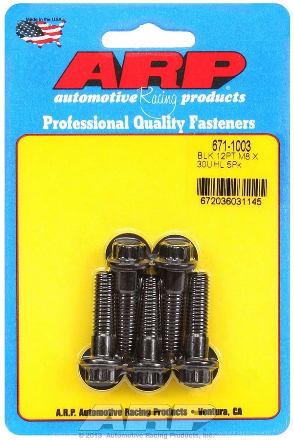 Kit de pernos para productos de carreras de autos: 12 puntos (5) 8 mm x 1,25 x 30 mm