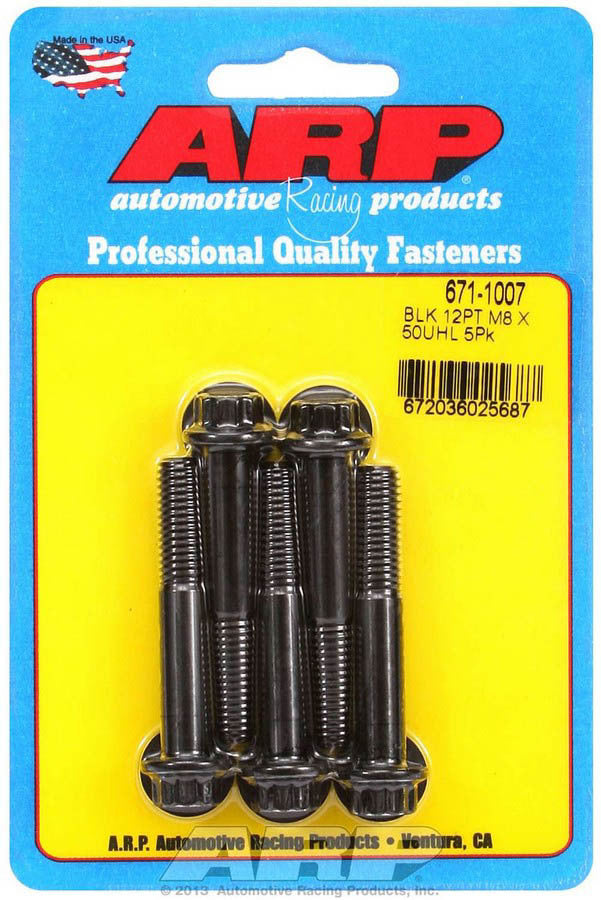Kit de pernos para productos de carreras de autos: 12 puntos (5) 8 mm x 1,25 x 50 mm