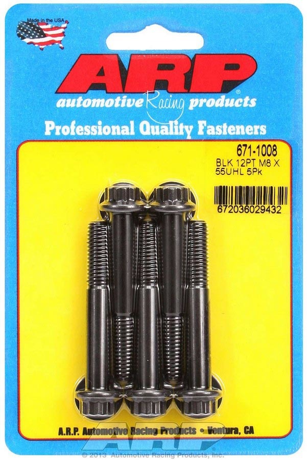 Kit de pernos para productos de carreras de autos: 12 puntos (5) 8 mm x 1,25 x 55 mm