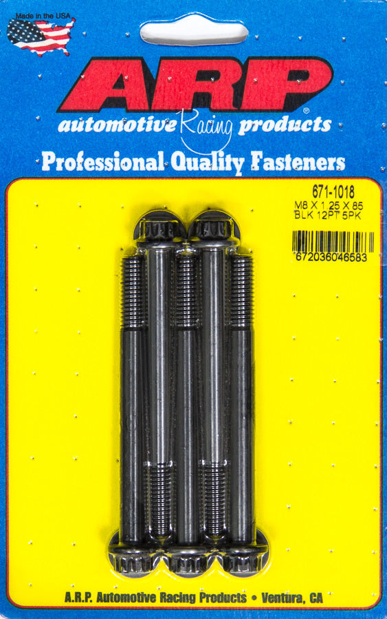 Kit de pernos para productos de carreras de autos: 12 puntos (5) 8 mm x 1,25 x 85 mm