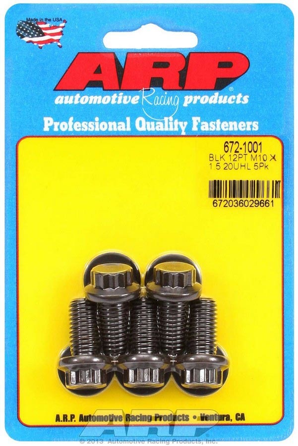 Auto Racing Products Bolt Kit - 12pt. (5) 10mm x 1.5 x 20mm