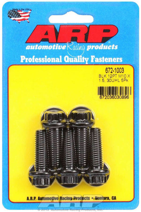 Auto Racing Products Bolt Kit 12pt 5pk 10mm x 1.50 x 30mm