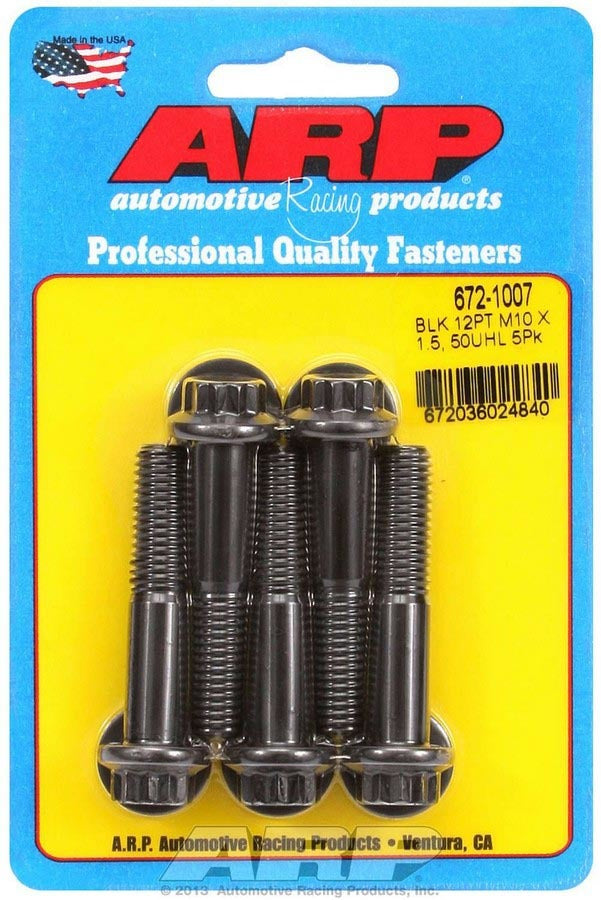 Auto Racing Products Bolt Kit - 12pt. (5) 10mm x 1.5 x 50mm