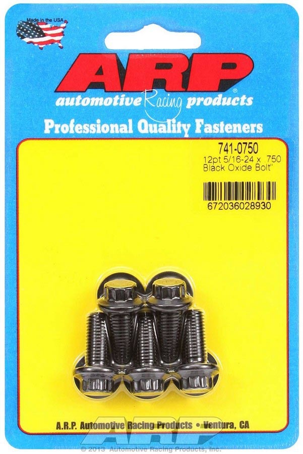 Auto Racing Products Bolt Kit - 12pt. (5) 5/16-24 x .750