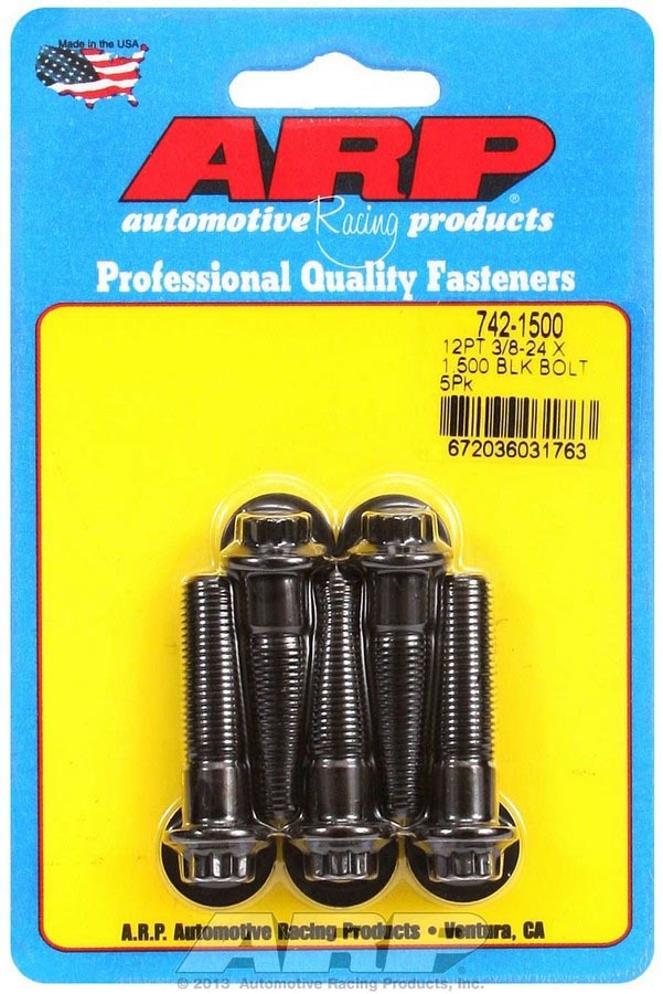 Auto Racing Products Bolt Kit - 12pt. (5) 3/8-24 x 1.500