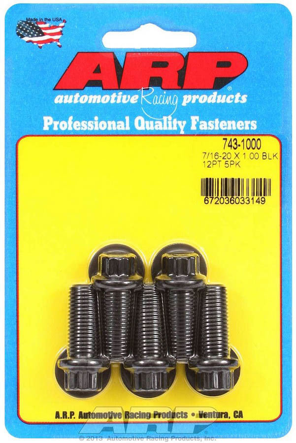 Auto Racing Products Bolt Kit - 12pt. (5) 7/16-20 x 1.000