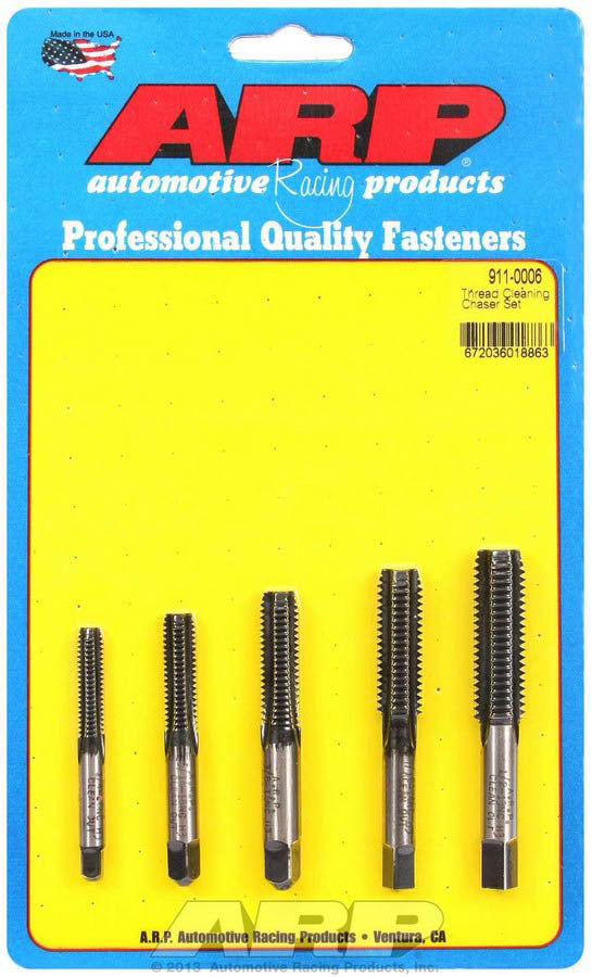 Auto Racing Products Thread Cleaning Tap Set 5pc.