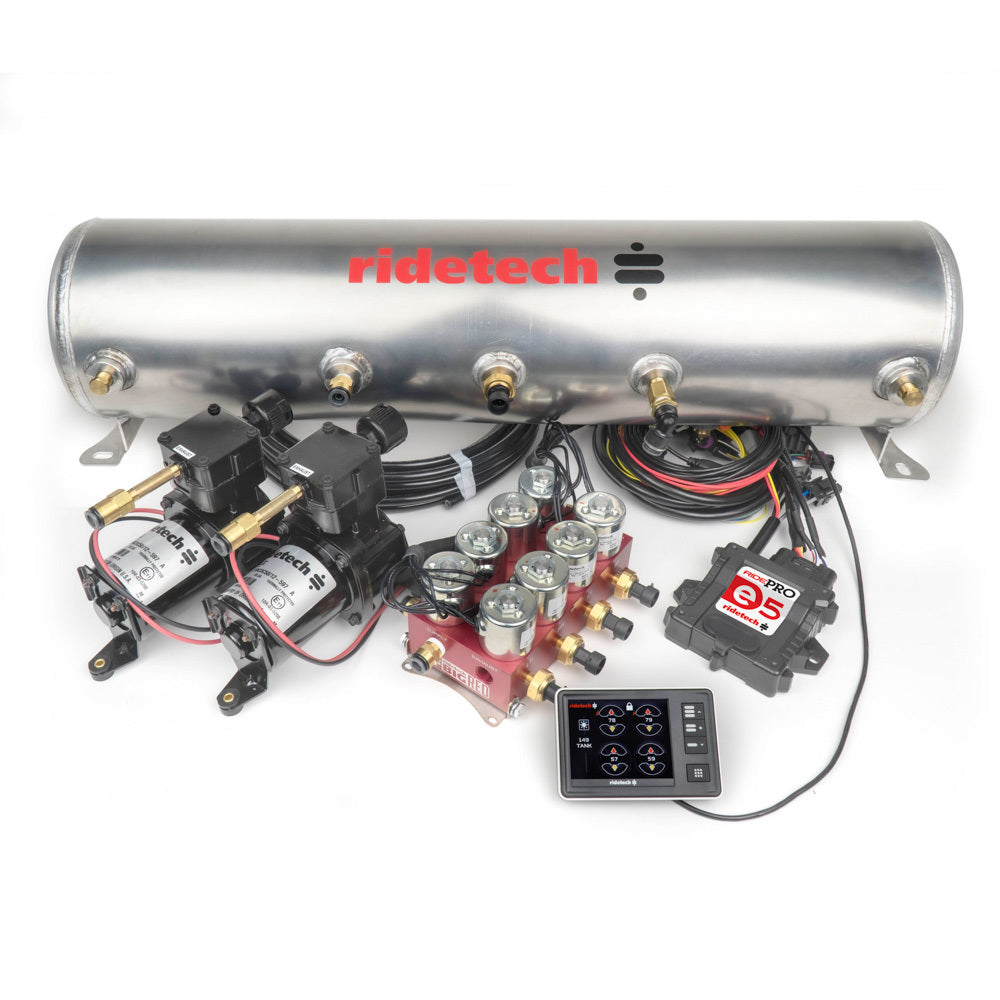 Ridetech RidePro E5 5 Gallon Dual Compressor 3/8in Valves