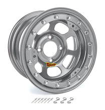 Cargar imagen en el visor de la galería, Aero Race Wheels 13x8 2in. 4.50 Silver Beadlock Wheel