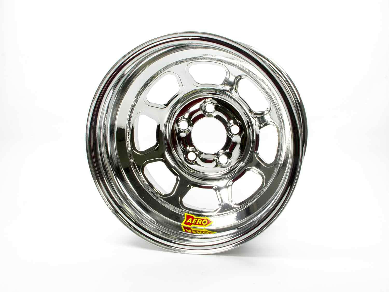 Aero Race Wheels 15x8 1in 4.75 Chrome Spun Extreme Bead