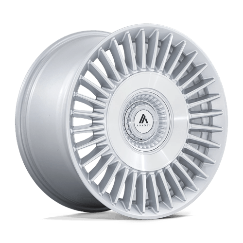 Asanti Black AB40 22x9 5x112/120 Gloss Silver Machined Face Cast Wheel — 35mm Offset