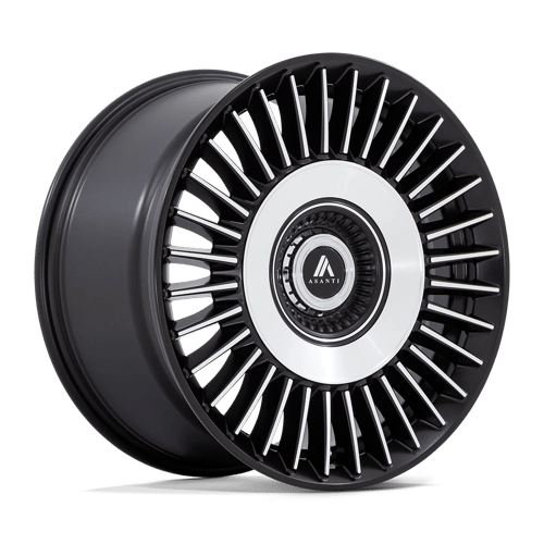 Asanti Black AB40 22x10.5 Wheel - Satin Black Machined Face, Blank Bolt Pattern (108-130mm), 18mm Offset
