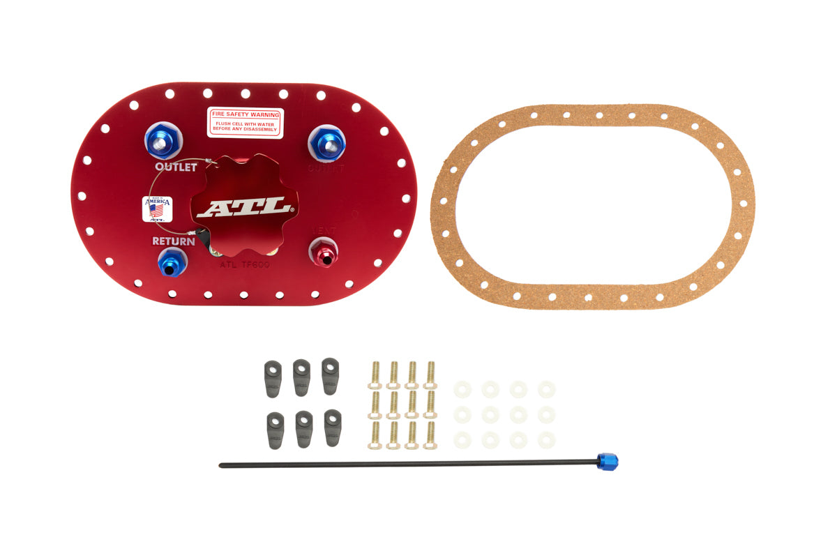 ATL Fuel Cells Fill Plate Alum. w/Flap Valve  -8an Fittings