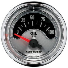 Cargar imagen en el visor de la galería, AutoMeter GAUGE, OIL PRESS, 2 1/16&quot;, 100PSI, ELEC, AMERICAN MUSCLE