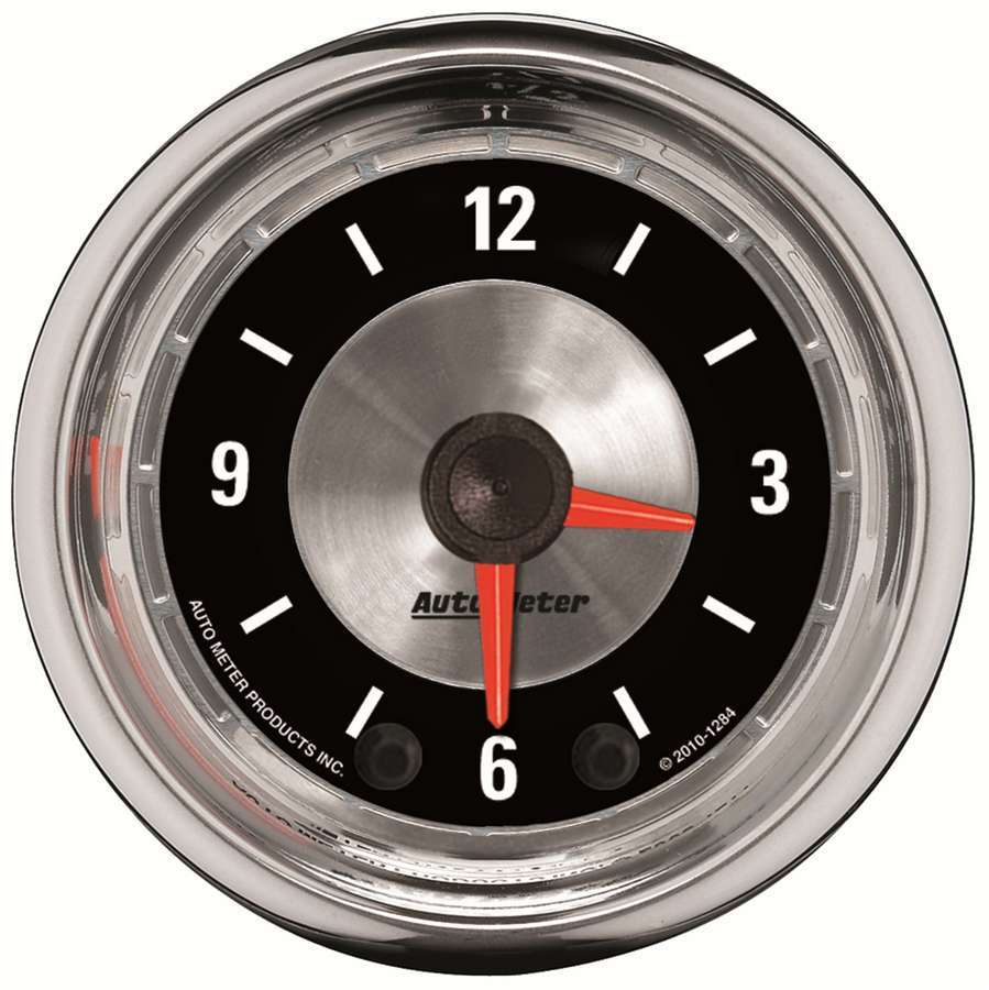 AutoMeter GAUGE, CLOCK, 2 1/16", 12HR, ANALOG, AMERICAN MUSCLE