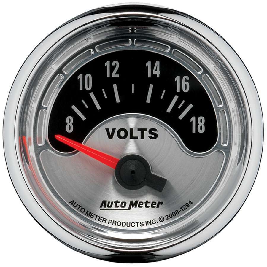 AutoMeter GAUGE, VOLTMETER, 2 1/16", 18V, ELEC, AMERICAN MUSCLE