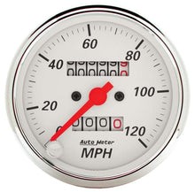 Load image into Gallery viewer, AutoMeter GAUGE, SPEEDOMETER, 3 1/8&quot; , 120MPH, MECHANICAL, ARCTIC WHITE