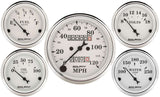 AutoMeter Traditional incandescent lighting illuminates around the perimeter of the dial