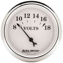 Cargar imagen en el visor de la galería, Old Tyme White 2 1/16in Voltmeter 8-18