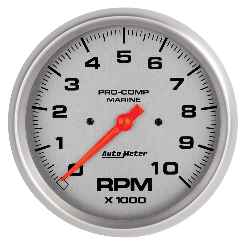 AutoMeter GAUGE, TACHOMETER, 5" , 10K RPM, MARINE SILVER