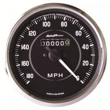 Cargar imagen en el visor de la galería, MEDIDOR DE VELOCIDAD AutoMeter, 4&quot;, 180 MPH, MECÁNICO (ROTACIÓN INVERSA), COBRA