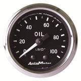 AutoMeter Traditional incandescent lighting illuminates around the perimeter of the dial