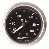 AutoMeter Traditional incandescent lighting illuminates around the perimeter of the dial