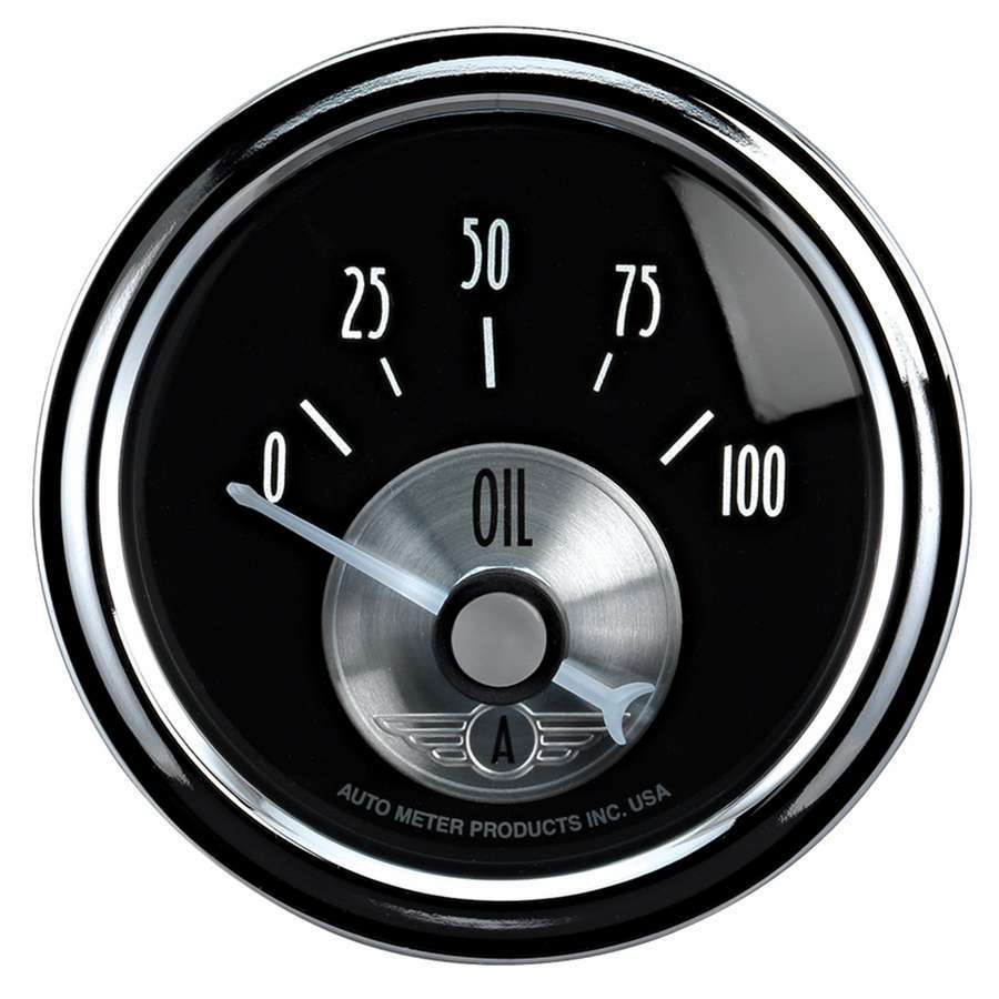 AutoMeter GAUGE, OIL PRESS, 2 1/16" , 100PSI, ELEC, PRESTIGE BLK. DIAMOND