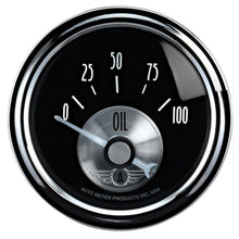 Load image into Gallery viewer, AutoMeter GAUGE, OIL PRESS, 2 1/16&quot; , 100PSI, ELEC, PRESTIGE BLK. DIAMOND