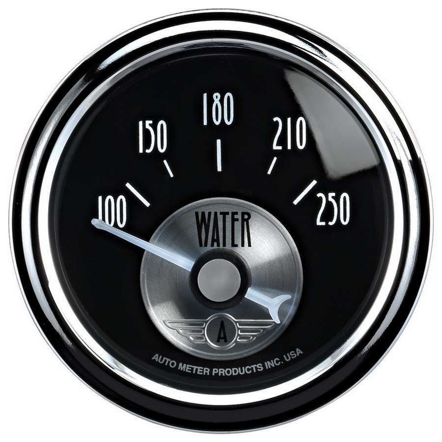 AutoMeter GAUGE, WATER TEMP, 2 1/16" , 250 Degrees F, ELEC, PRESTIGE BLK. DIAMOND