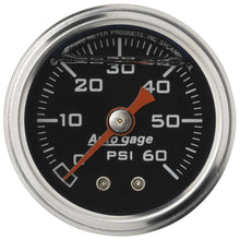 Load image into Gallery viewer, 1-1/2in Pressure Gauge - 0-60psi - Black Face