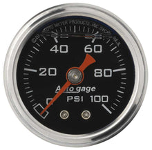 Cargar imagen en el visor de la galería, 1-1/2in Pressure Gauge - 0-100psi - Black Face