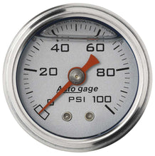 Cargar imagen en el visor de la galería, 1-1/2in Pressure Gauge - 0-100psi - Silver Face