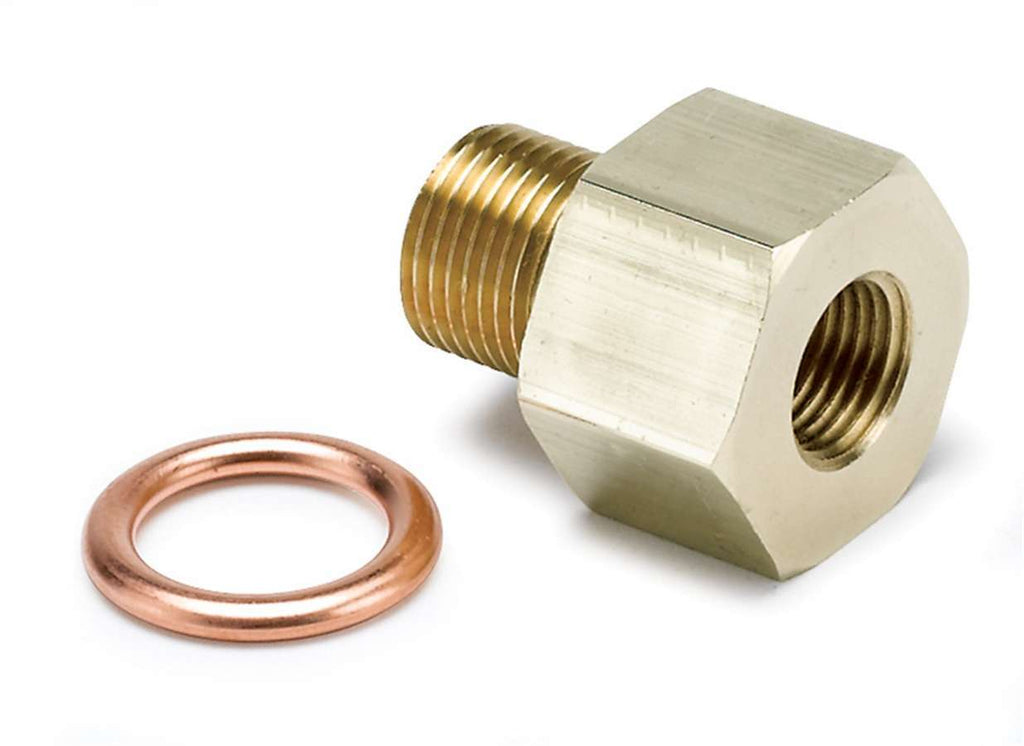 AutoMeter FITTING, ADAPTER, METRIC, M12X1 MALE TO 1/8" NPTF FEMALE, BRASS