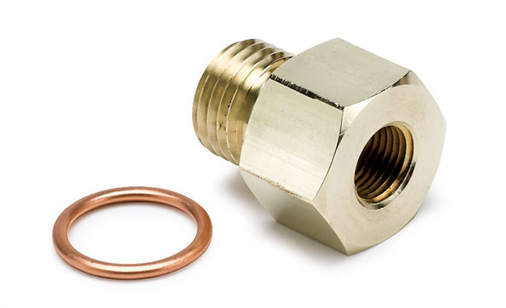 AutoMeter FITTING, ADAPTER, METRIC, M14X1.5 MALE TO 1/8" NPTF FEMALE, BRASS