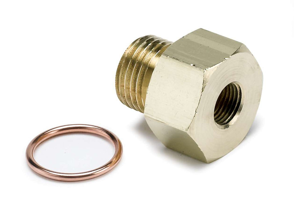 AutoMeter FITTING, ADAPTER, METRIC, M16X1.5 MALE TO 1/8" NPTF FEMALE, BRASS