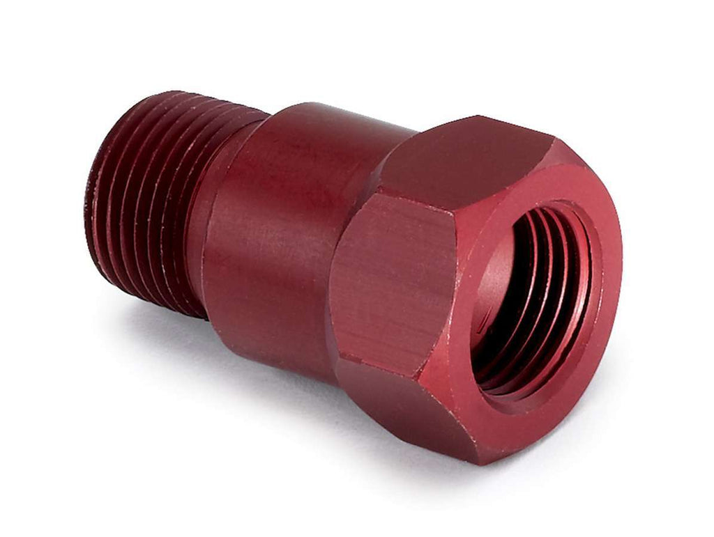 AutoMeter FITTING, ADAPTER, 3/8" NPT MALE, ALUMINUM, RED, FOR MECH. TEMP. GAUGE