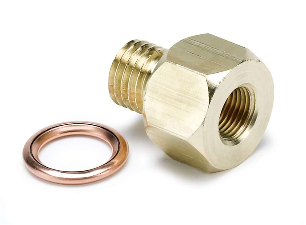 AutoMeter FITTING, ADAPTER, METRIC, M12X1.5 MALE TO 1/8" NPTF FEMALE, BRASS