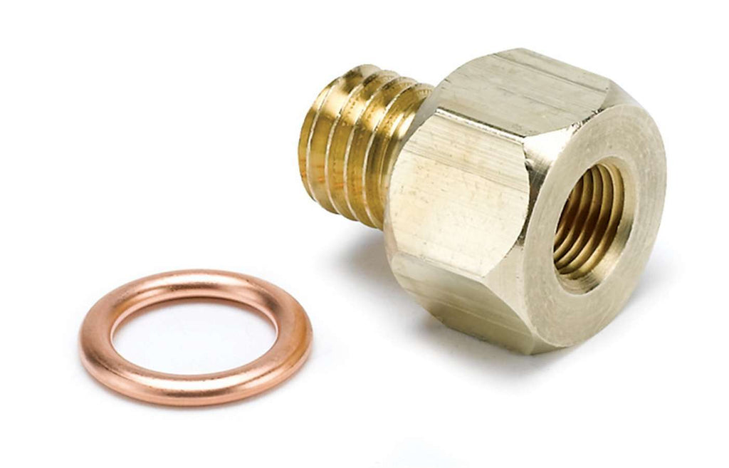 AutoMeter FITTING, ADAPTER, METRIC, M12X1.75 MALE TO 1/8" NPTF FEMALE, BRASS