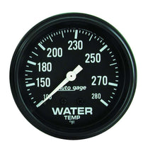 Load image into Gallery viewer, AutoMeter GAUGE, WATER TEMPERATURE, 2 5/8&quot; 100-280?F, MECHANICAL, BLACK, AUTOGAGE