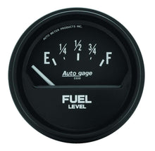 Load image into Gallery viewer, AutoMeter GAUGE, FUEL LEVEL, 2 5/8&quot; , 73OE TO 10OF, ELEC, BLACK, AUTOGAGE