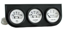 Cargar imagen en el visor de la galería, CONSOLA DE MEDIDOR AutoMeter, ACEITE/PESO/PESO/VOLTAJE, 2&quot;, 100 PSI/280 F/16 V, ESFERA BLANCA, BLANCO, AG