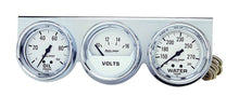 Load image into Gallery viewer, AutoMeter GAUGE CONSOLE, OILP/WTMP/VOLT, 2 5/8&quot;, 100PSI/280?F/16V, WHT DIAL, CHRME BZL, AG